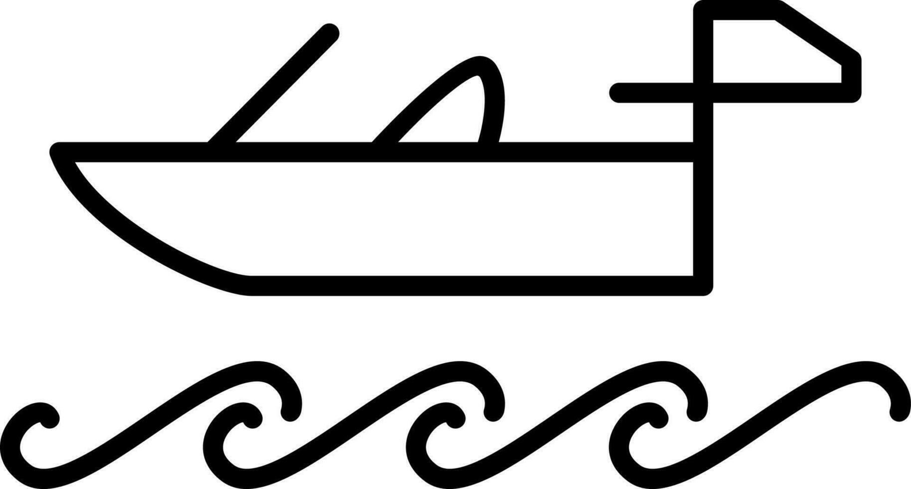 Vergnügen Boot Symbol Vektor Illustration