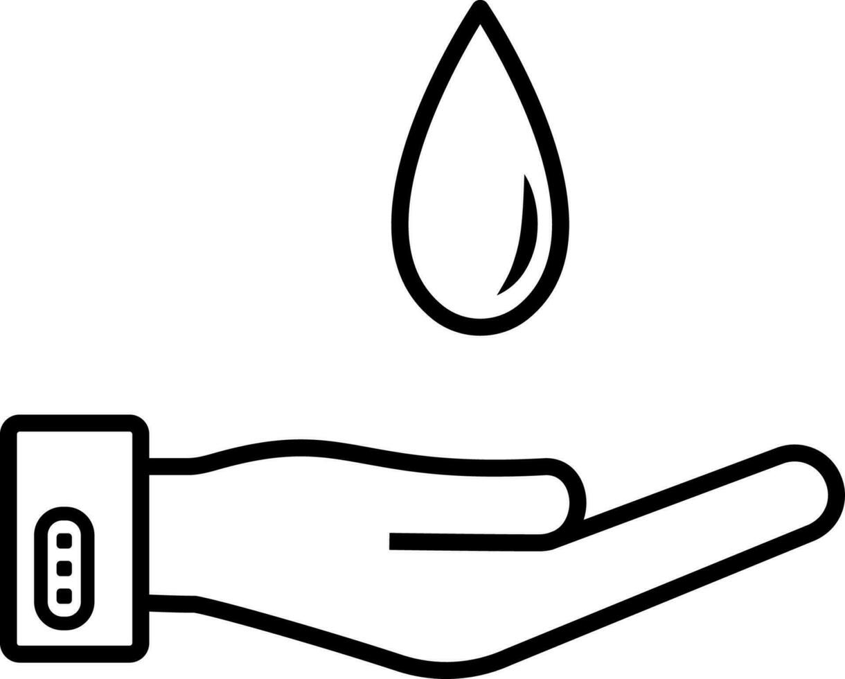 Hand und fallen Symbol Vektor Illustration
