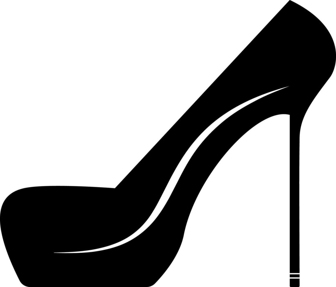 hochhackig Schuh Symbol Vektor Illustration