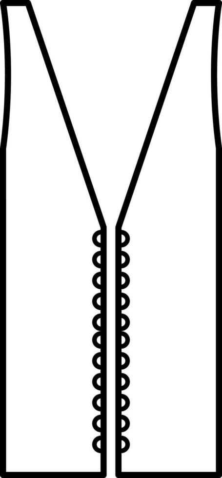 Weste Symbol Vektor Illustration