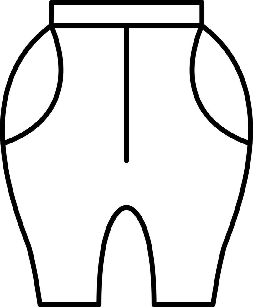 kurze Hose zum Fett Menschen Symbol Vektor Illustration