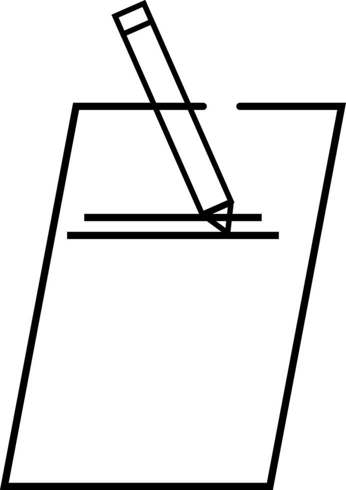 papper med en penna ikon vektor illustration