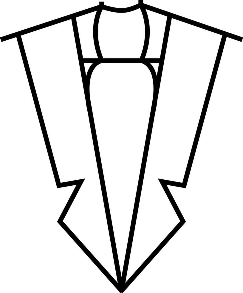 Kostüm oben Aussicht Symbol Vektor Illustration