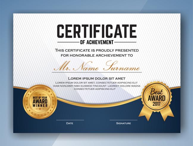 Mehrzweck Professional Certificate Template Design. Vektor il