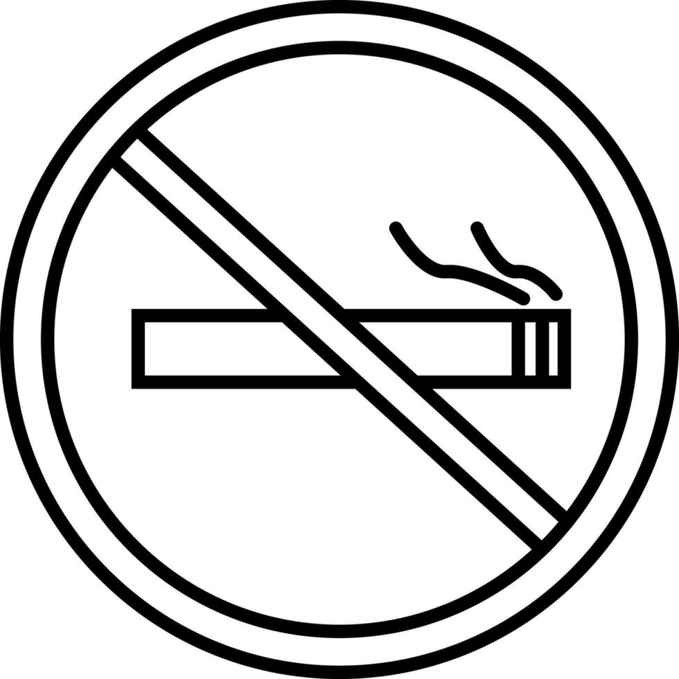 förbjuda på rökning ikon vektor illustration
