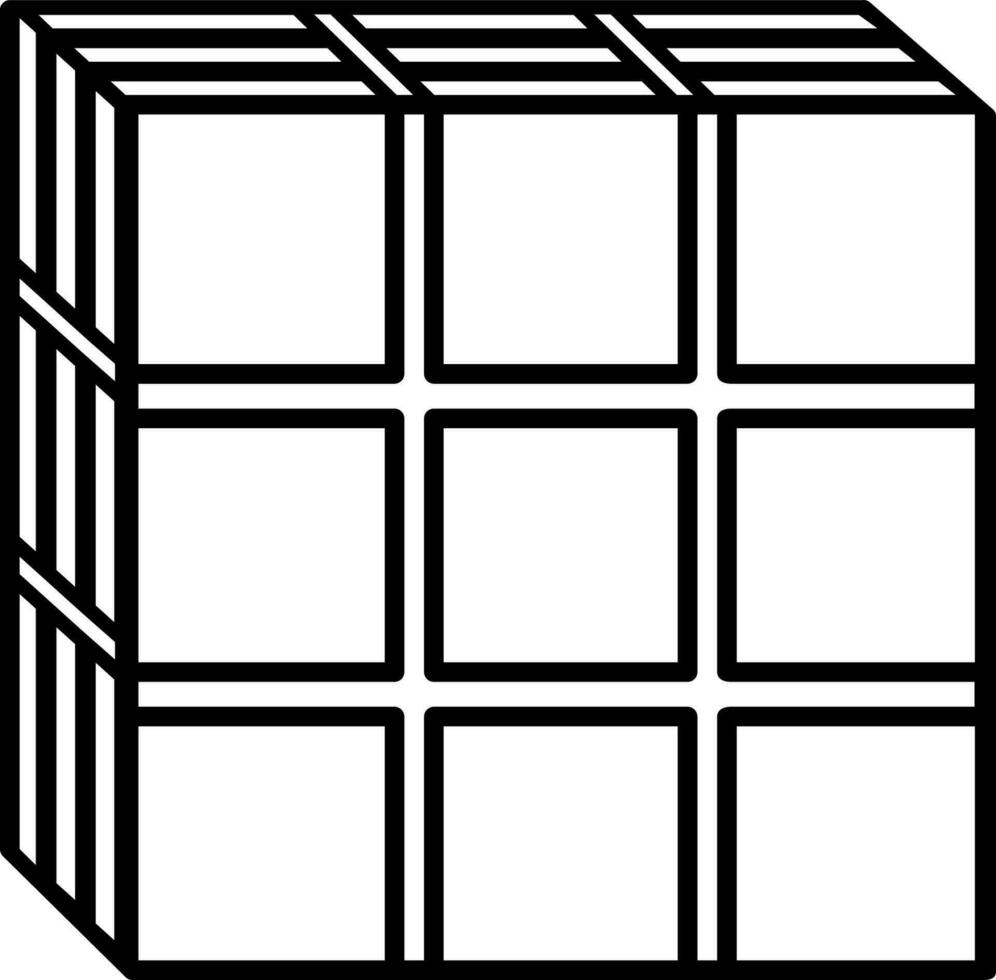 Rubiks Würfel Symbol Vektor Illustration