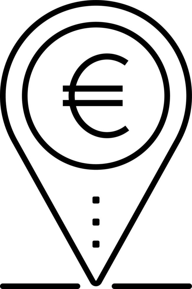 Ort von Geld Symbol Vektor Illustration