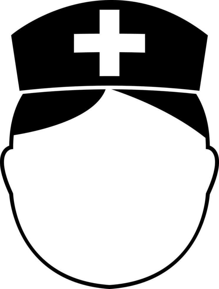 sjuksköterska avatar ikon vektor illustration