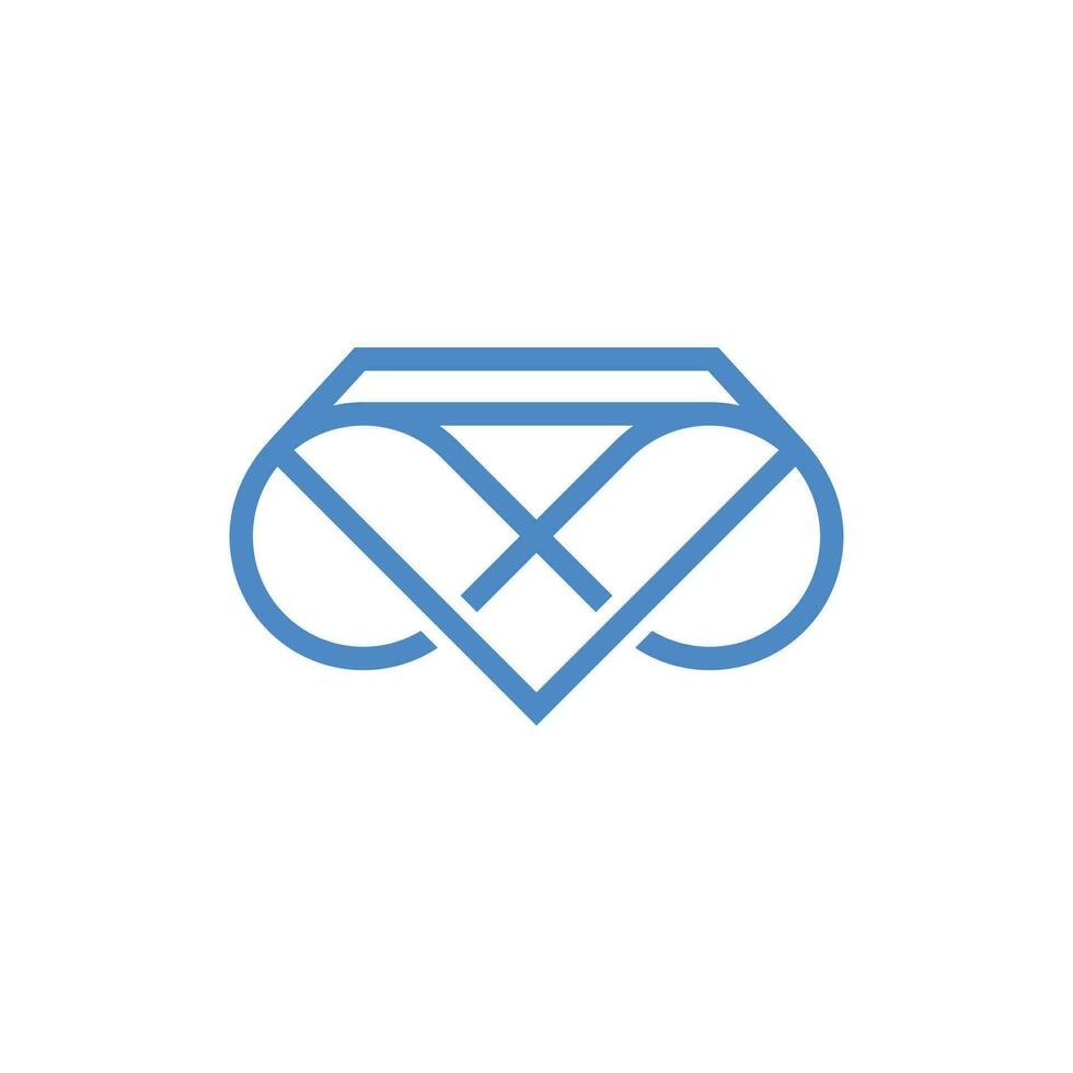 diamant oändlighet slinga linje modern logotyp vektor