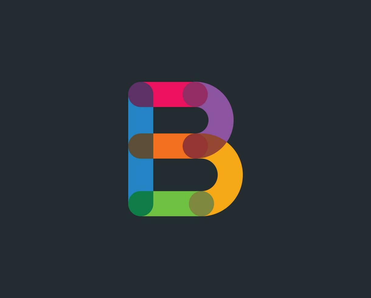 b Alphabet Logo Design Vektor