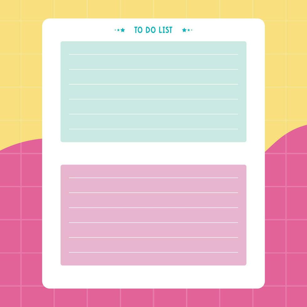 färgrik att göra lista tryckbar planerare vektor mallar