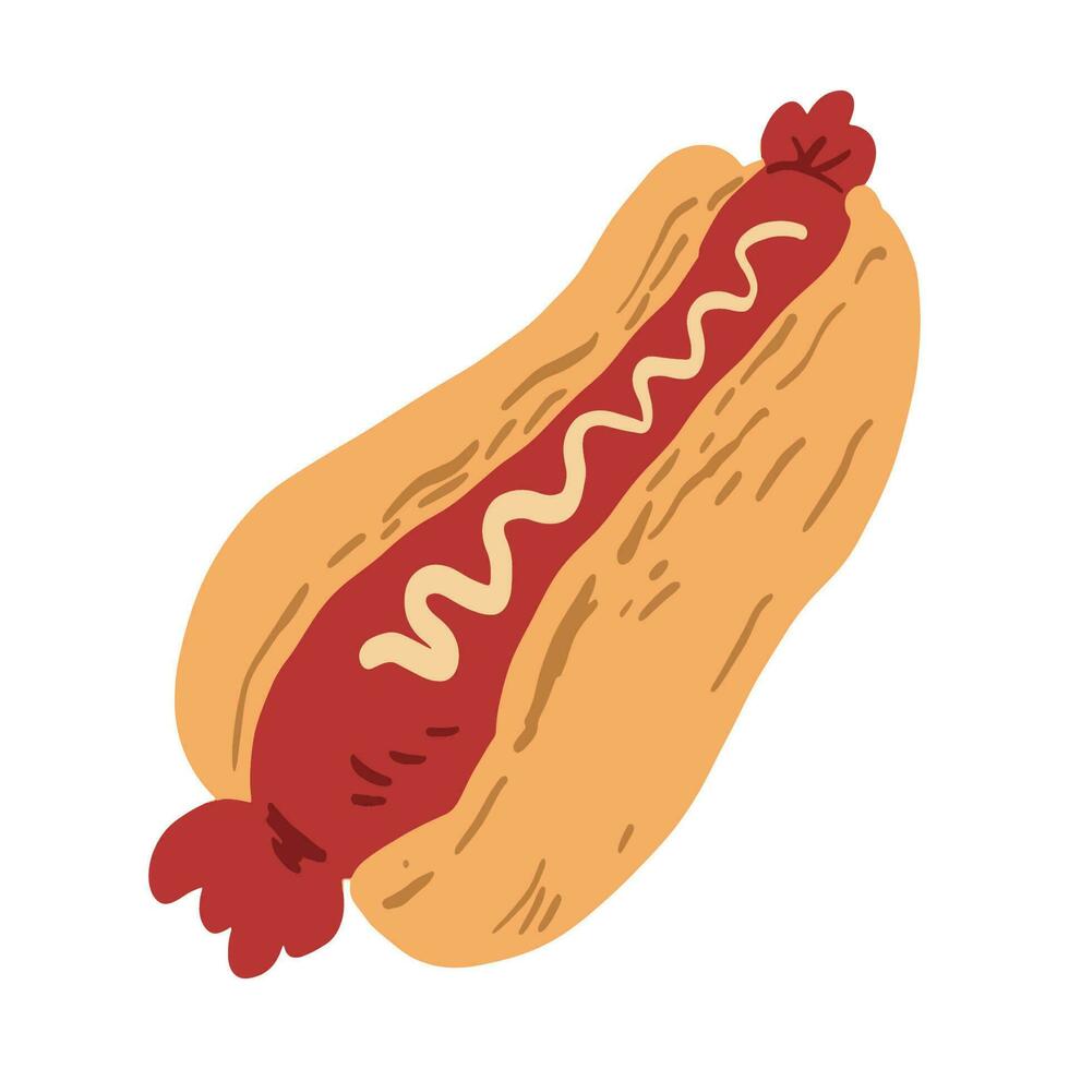 Hotdog ,Gut zum Grafik Design Ressourcen, Poster, Broschüren, Banner, Startseite Bücher, Restaurant Speisekarte, und mehr. vektor