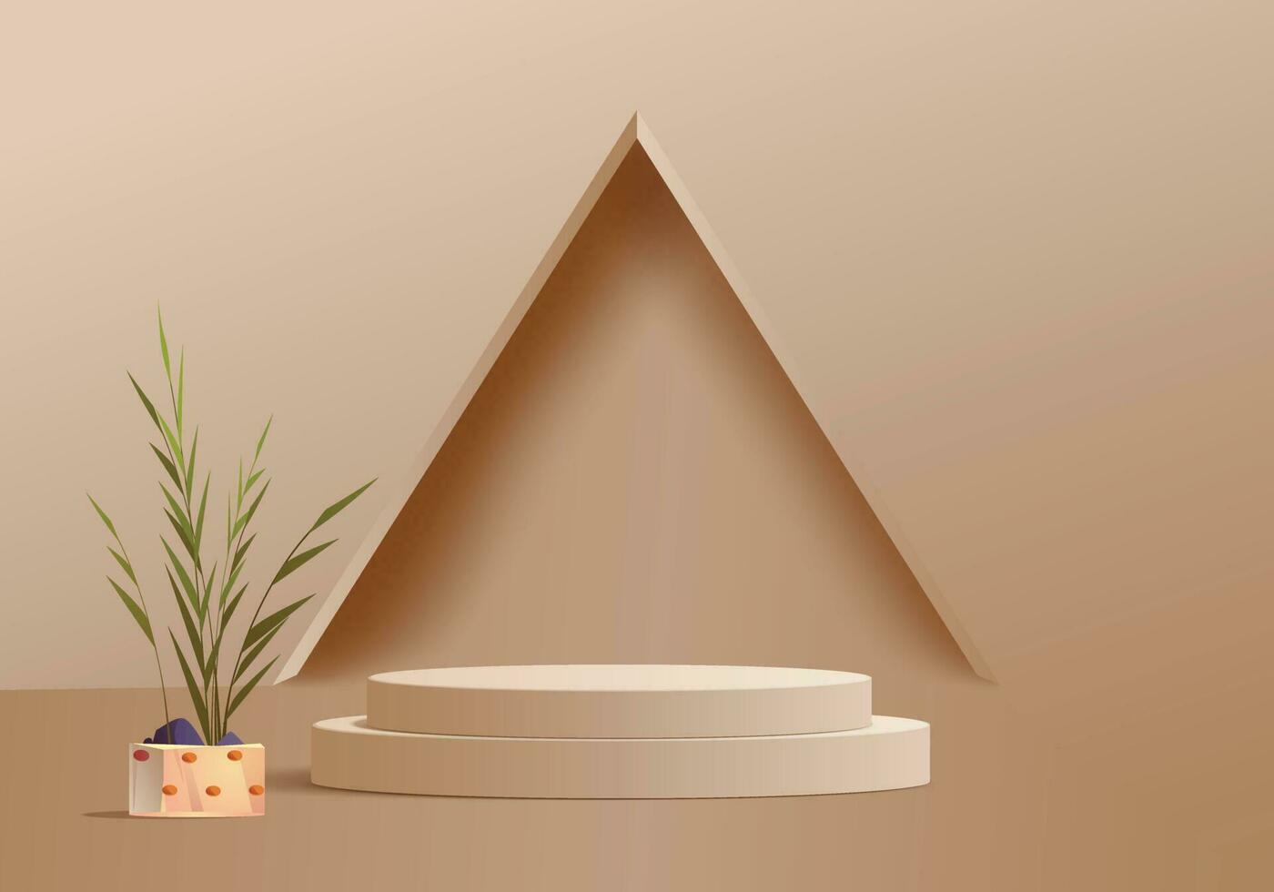 minimalistisch Pastell- Podium Anzeige zum 3d geometrisch Formen vektor