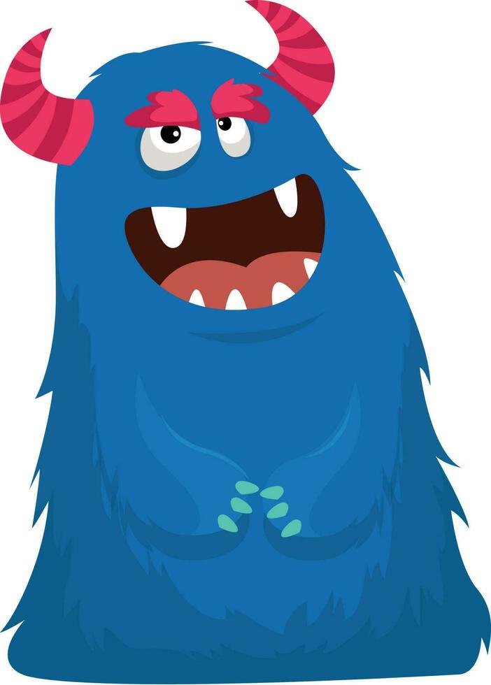 vektor illustration maskot karaktär söt monster isolerat på vit bakgrund