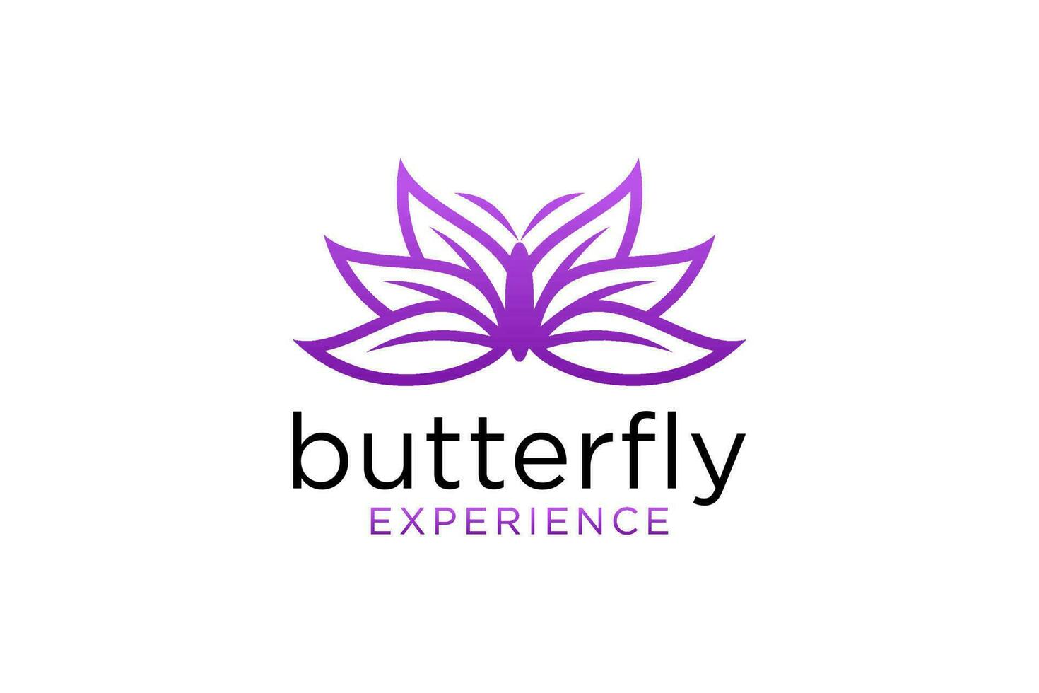 Schmetterling-Logo. Luxuslinie Logo-Design. Universelles Premium-Schmetterlingssymbol-Logo. vektor