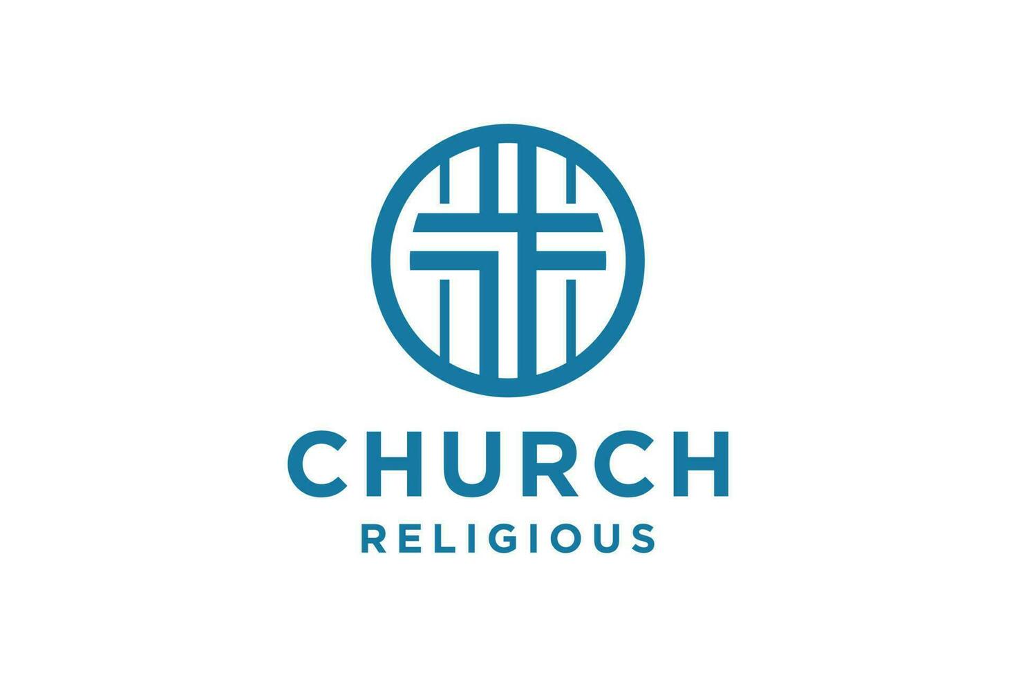 Kreuz Logo Design Vektor oder Logo zum Christian Kirche.