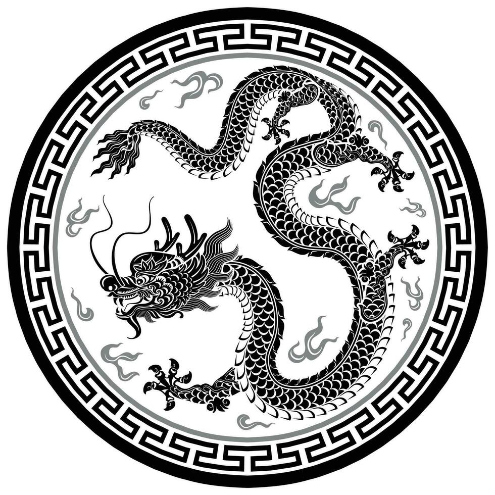 glücklich Chinesisch Neu Jahr 2024 das Drachen Tierkreis Zeichen vektor