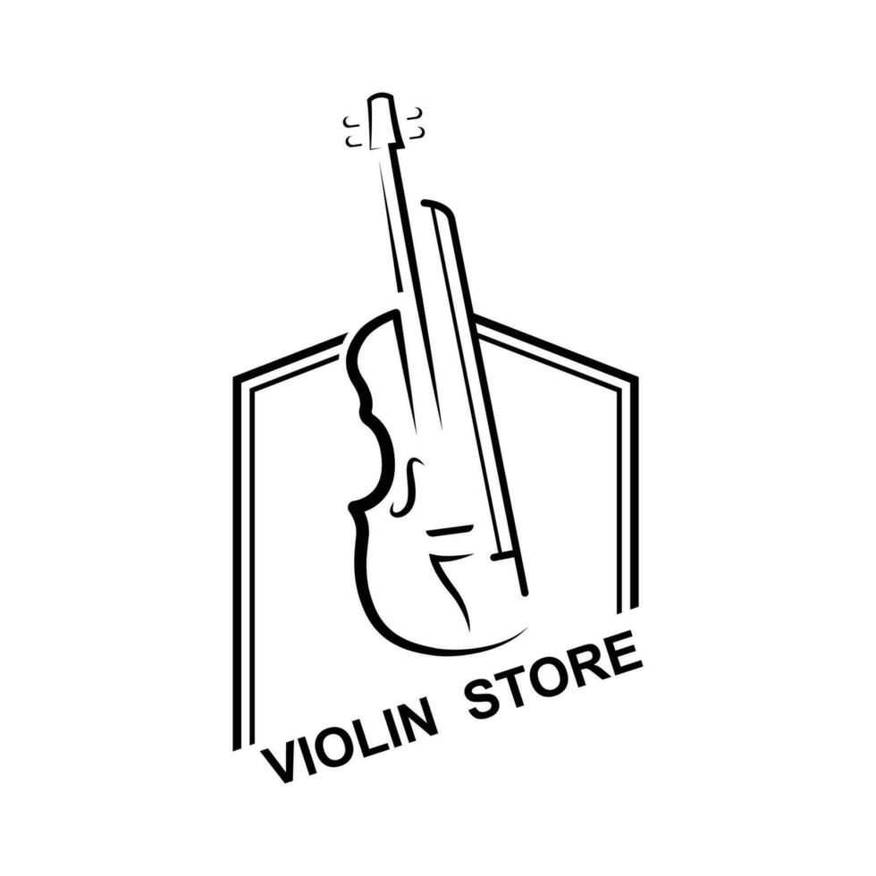 fiol altfiol fiol cello bas kontrabas musik instrument silhuett logotyp design inspiration vektor