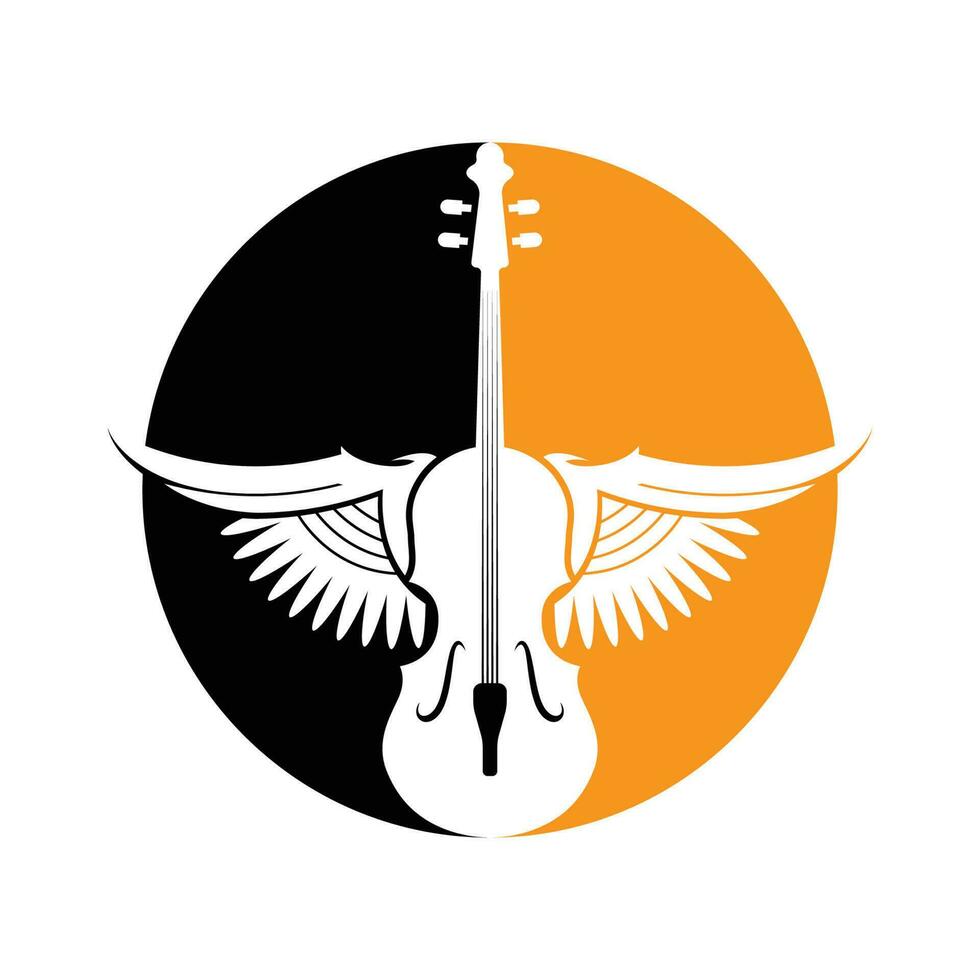 Violine Viola Geige Cello Bass Kontrabass Musik- Instrument Silhouette Logo Design Inspiration vektor