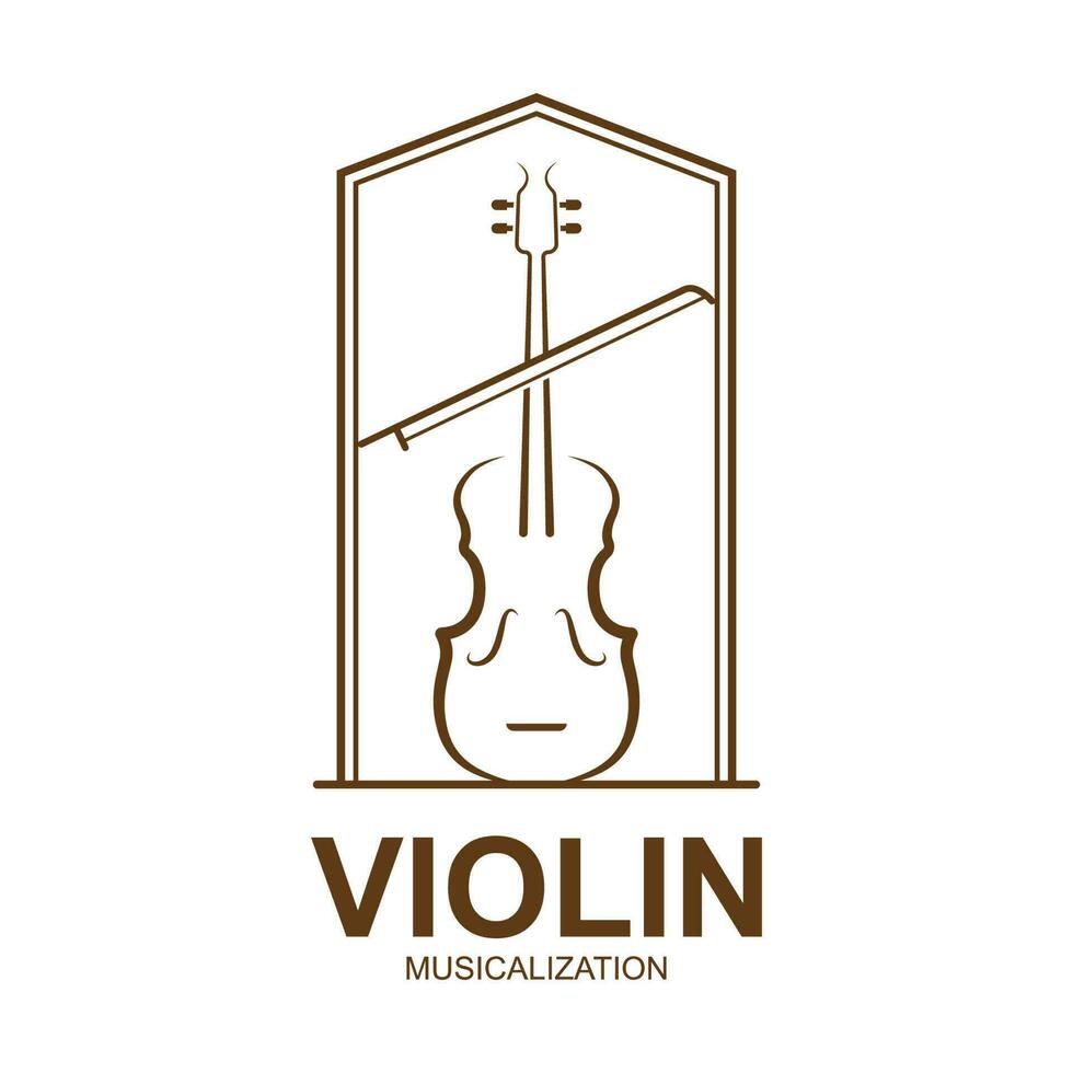 fiol altfiol fiol cello bas kontrabas musik instrument silhuett logotyp design inspiration vektor