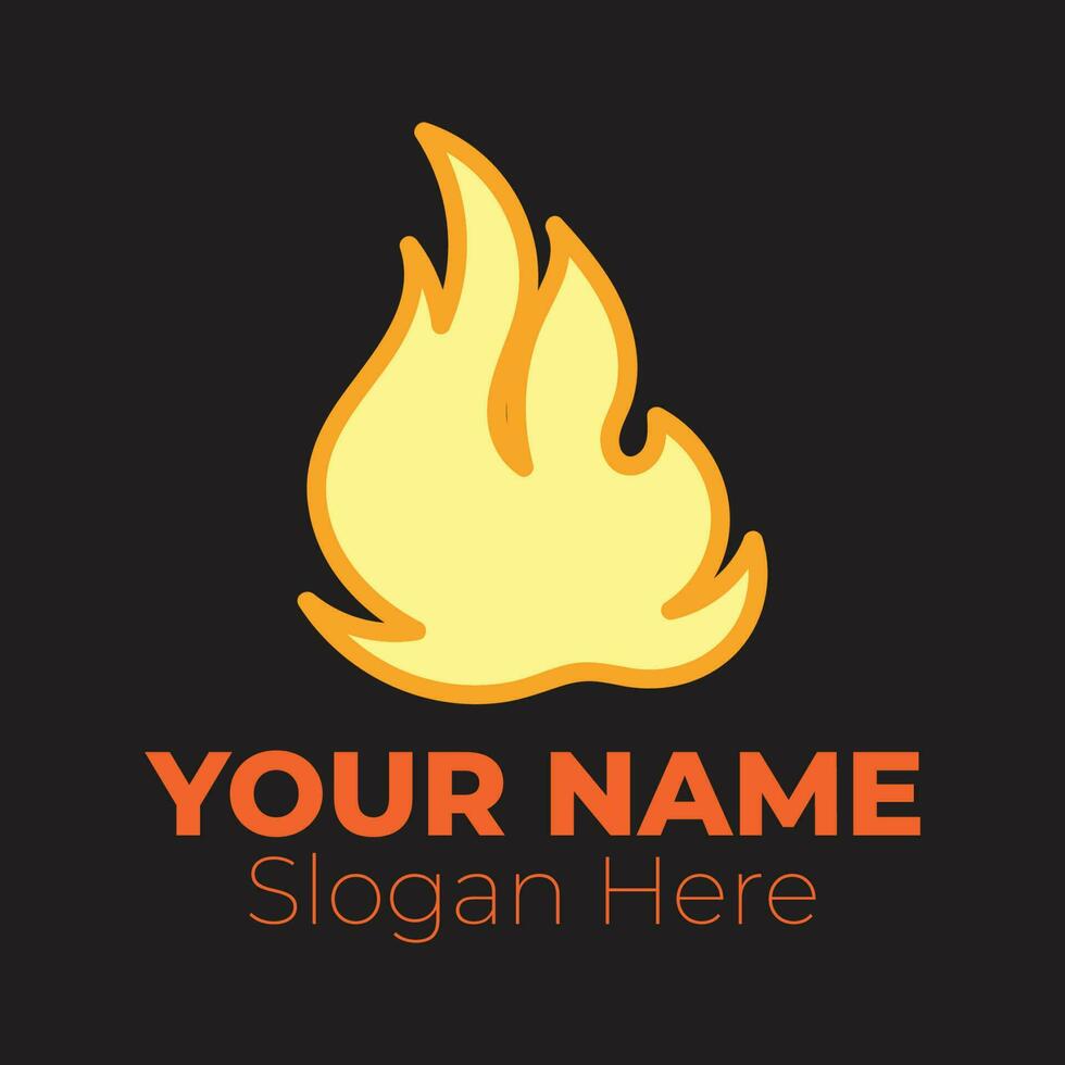 Flamme Logo Design Vorlage Illustration. vektor