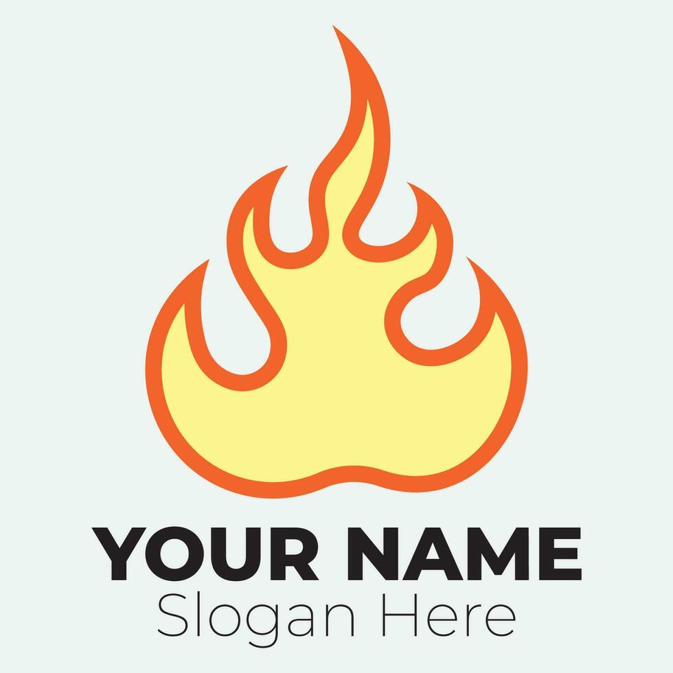 Flamme Logo Design Vorlage Illustration. vektor