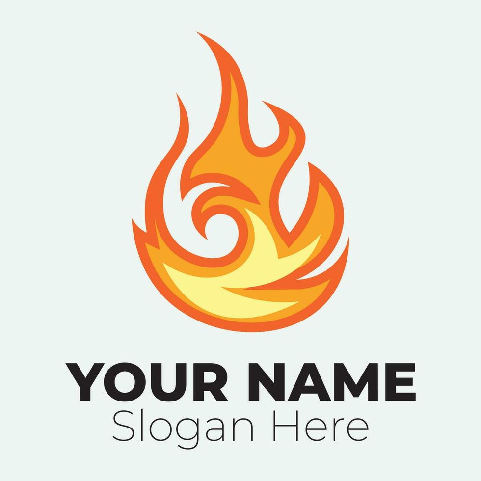 Flamme Logo Design Vorlage Illustration. vektor