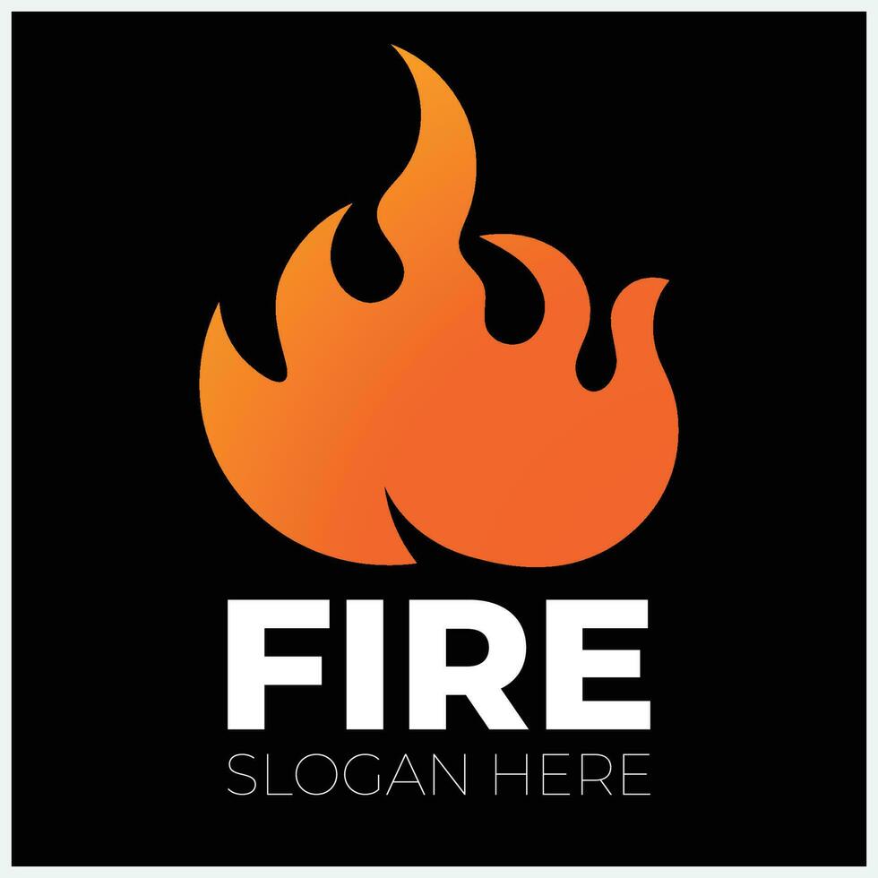 Feuer Flamme Vektor Logo Design.
