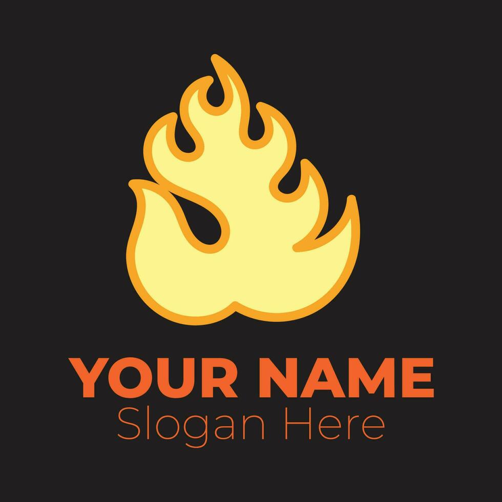 Flamme Logo Design Vorlage Illustration. vektor