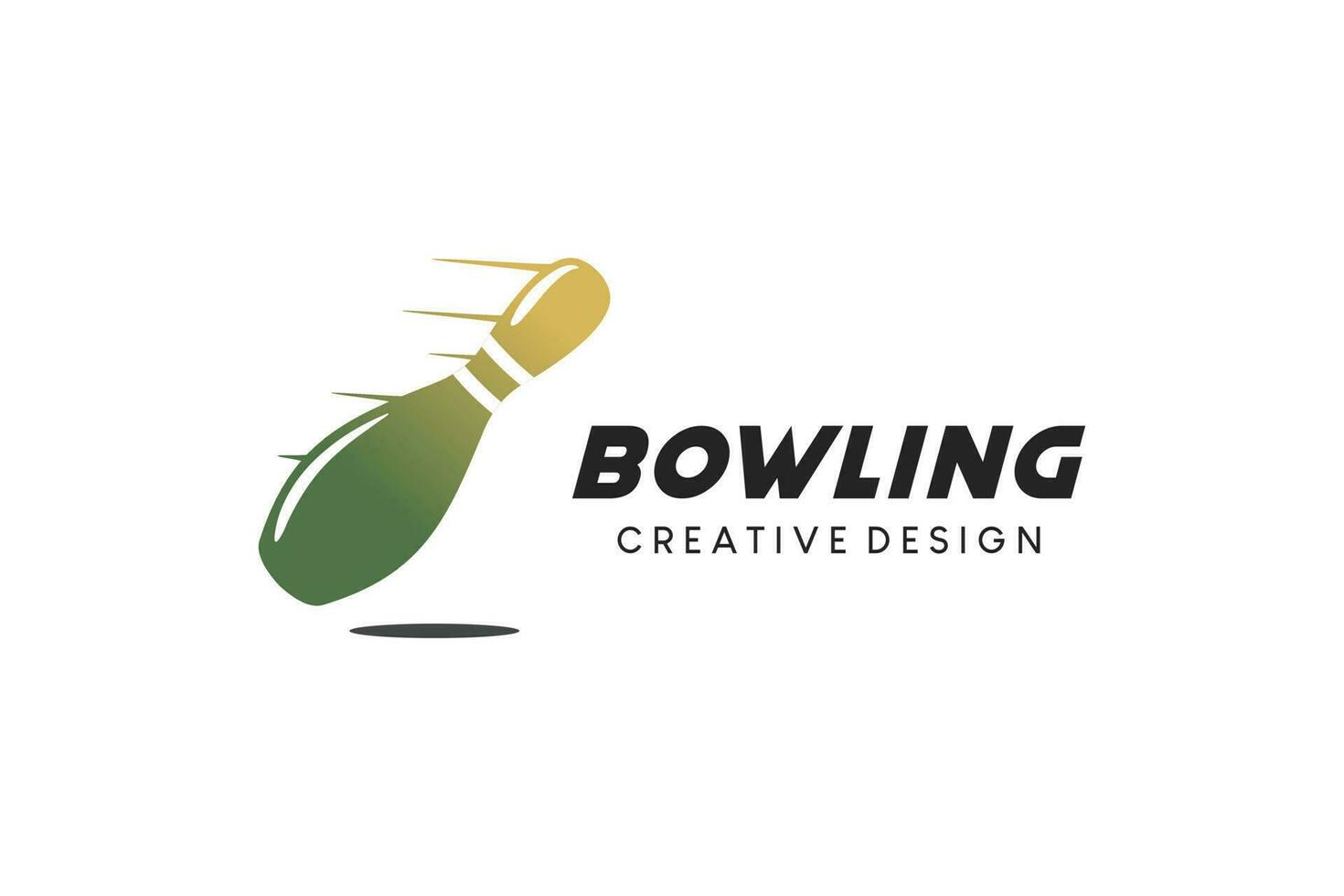 Bowling Symbol Logo Design, Bowling Stift Vektor Illustration