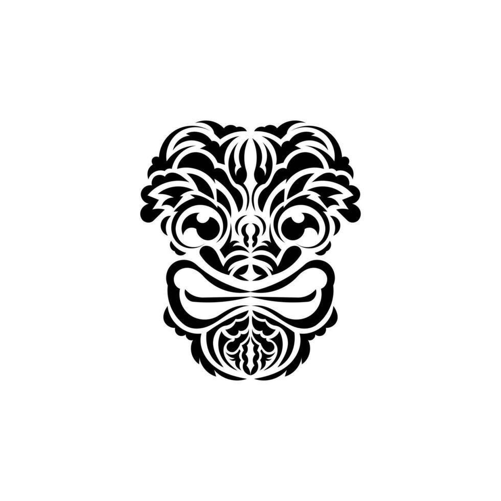 Muster Maske. traditionell Totem Symbol. polynesisch Stil. Vektor Illustration isoliert auf Weiß Hintergrund.