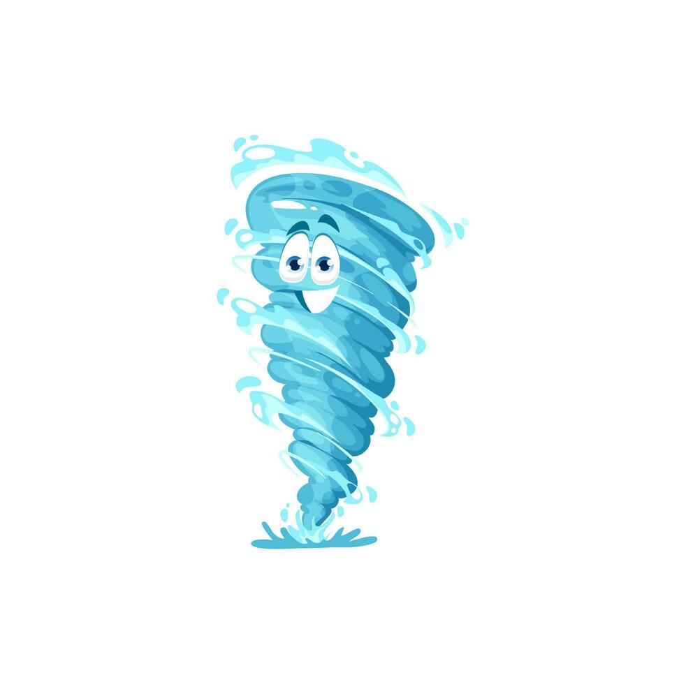 Karikatur Tornado Charakter, Sturm Wirbelwind Twister vektor