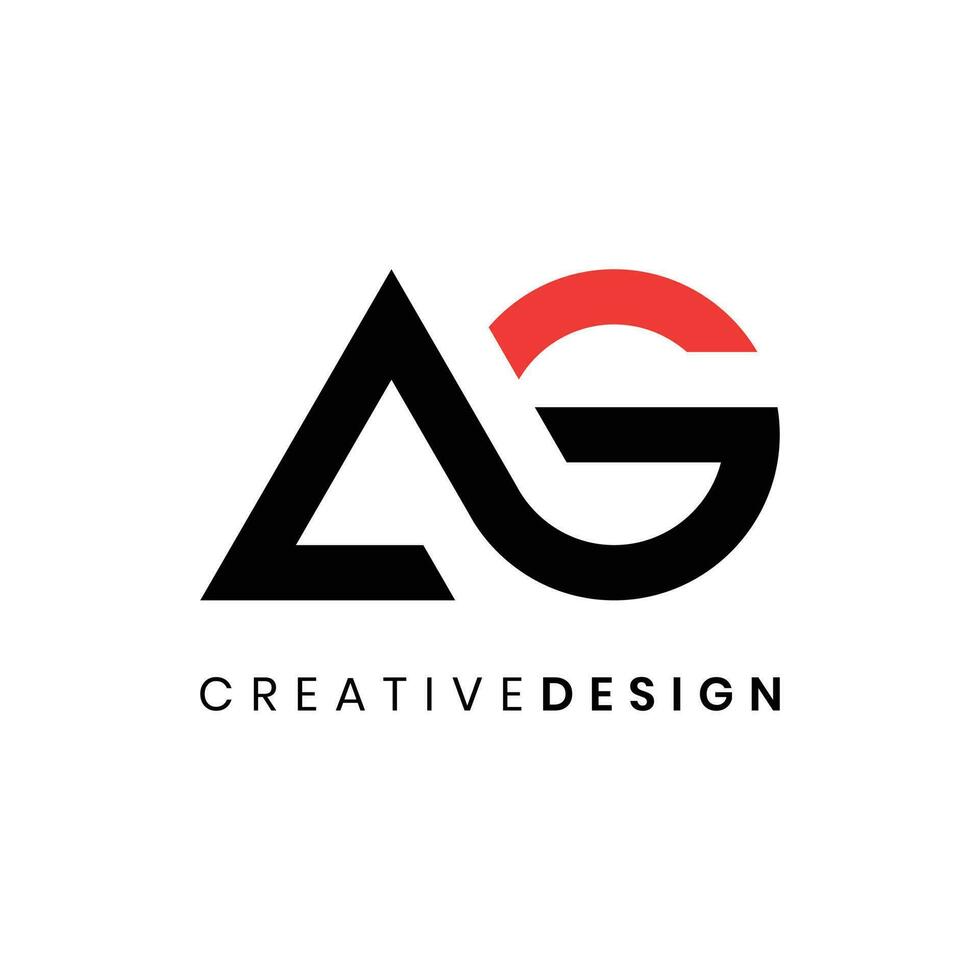 kreativ modern enkel brev ag logotyp design begrepp. länkad brev ag logotyp vektor illustration