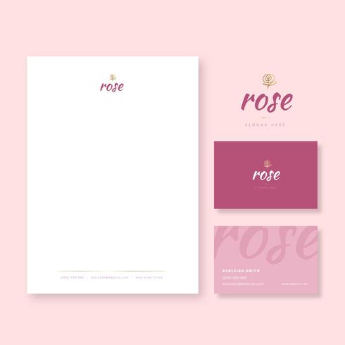 Luxus Femenine Branding Briefpapier vektor