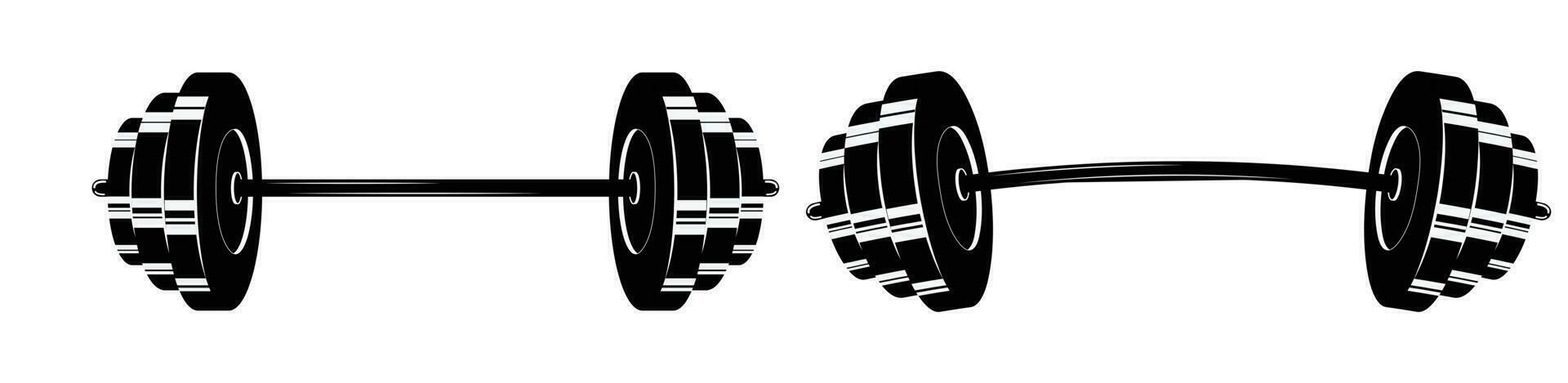 skivstång illustration Gym kropp byggare ikon vektor