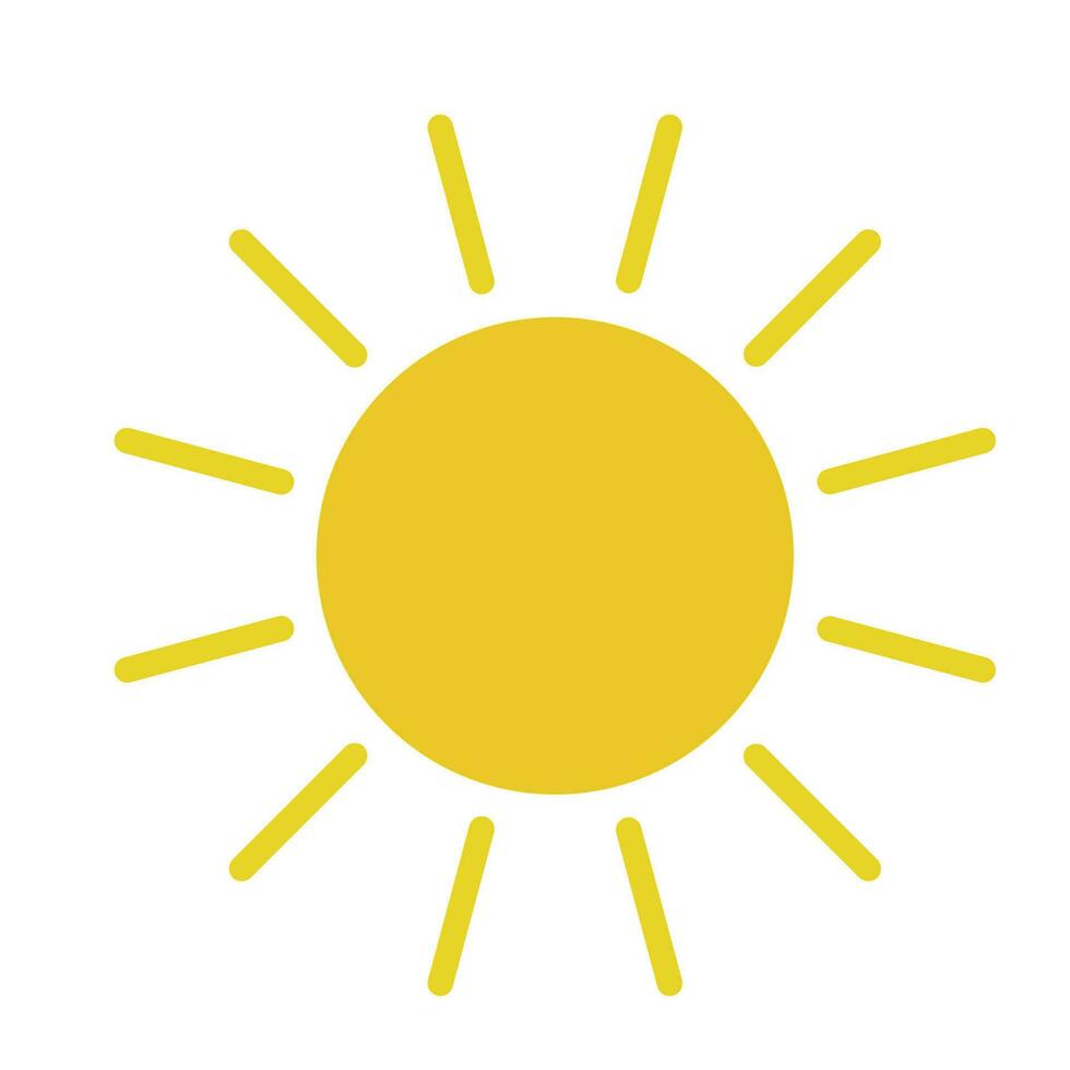 Sonne Symbol mit Sonne Strahl einstellen bündeln vektor