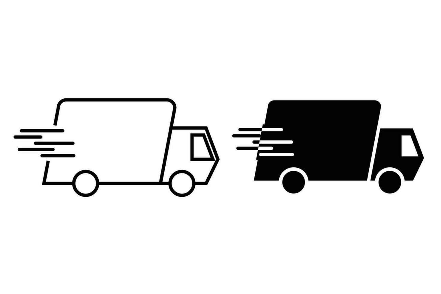 frakt lastbil leverans ikon uttrycka sändning vektor
