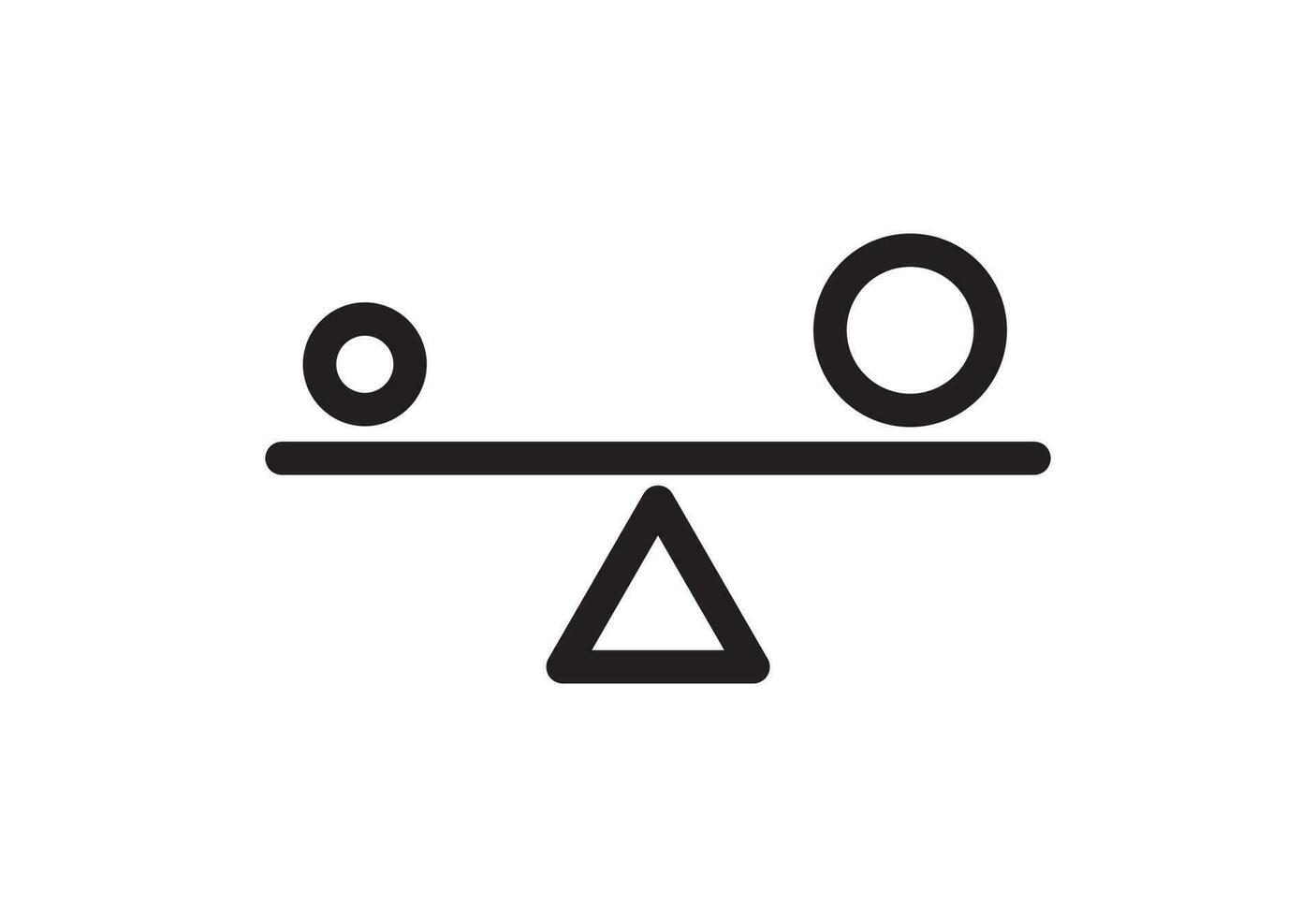 skalor balans ikon vektor illustration på vit bakgrund