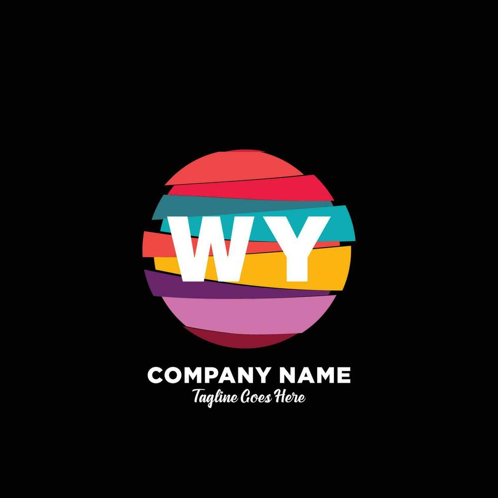 wy Initiale Logo mit bunt Vorlage Vektor. vektor