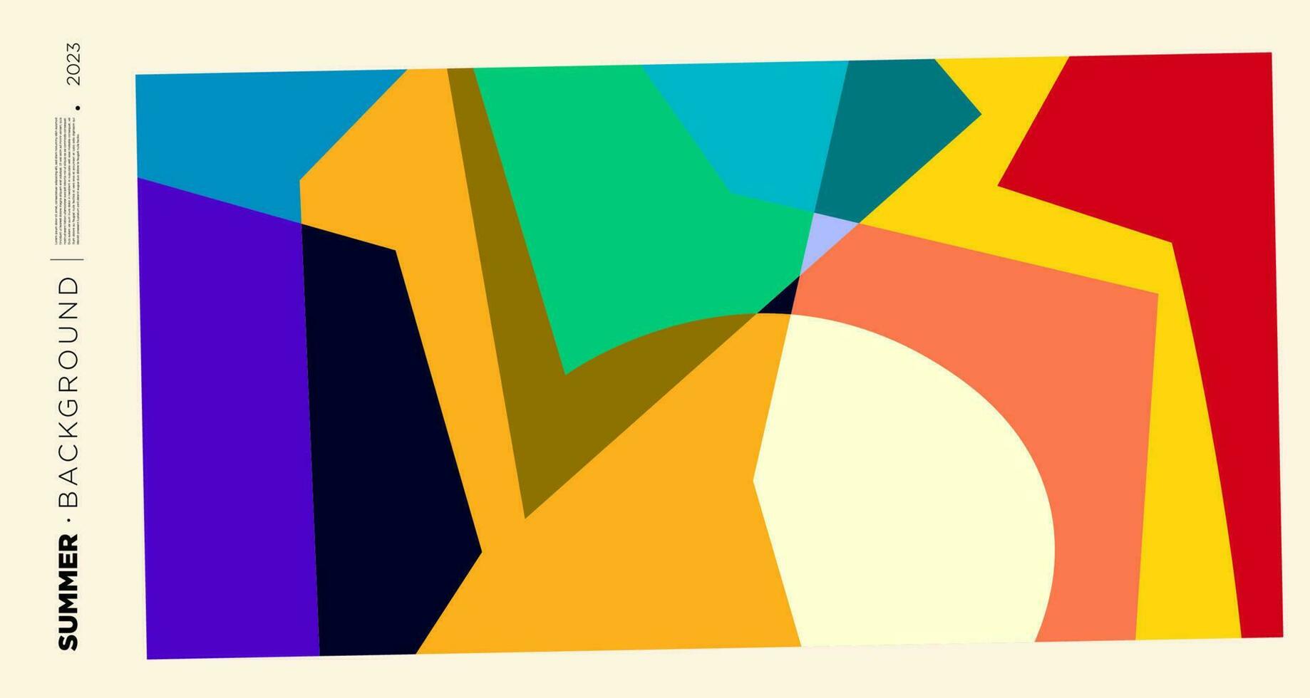 Vektor abstrakt bunt dynamisch geometrisch Muster Hintergrund Illustration zum Sommer- 2023