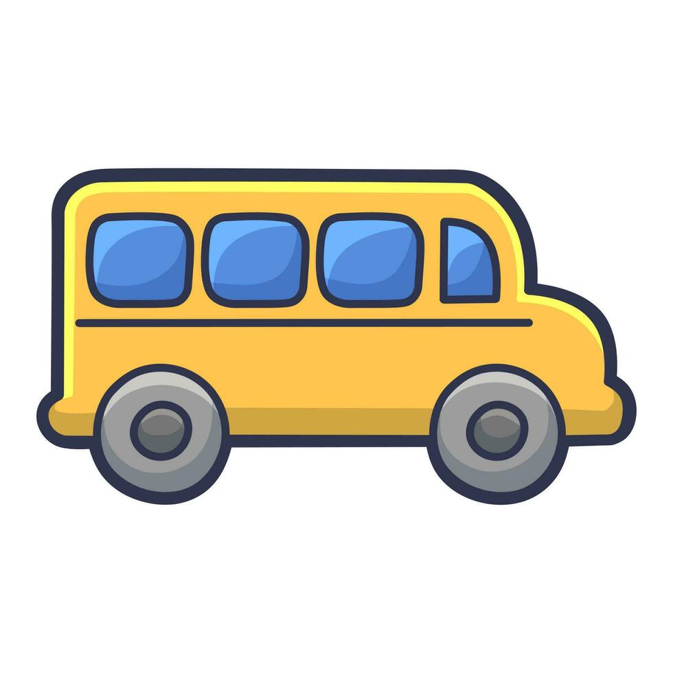 fri vektor söt skola buss, verktyg för varje dag liv