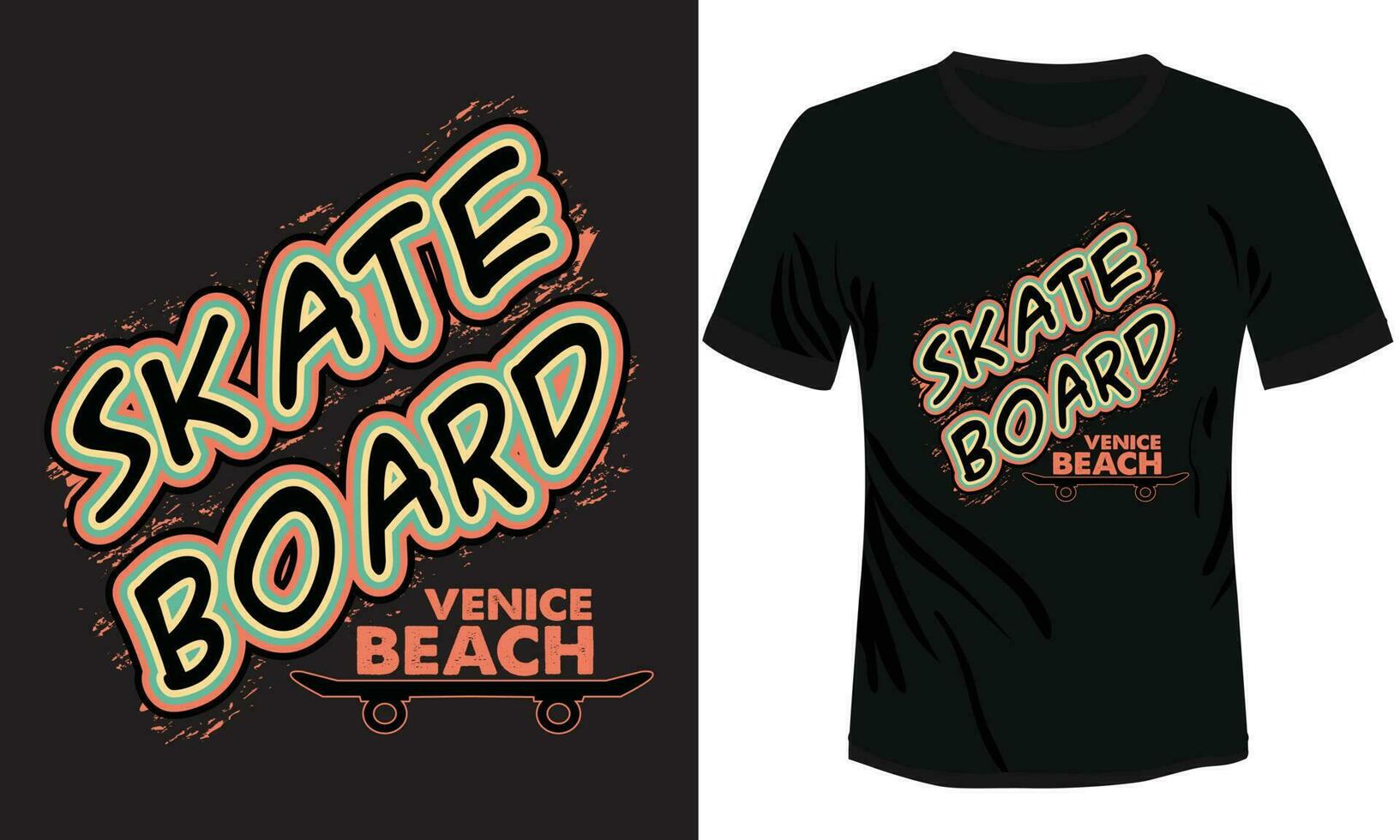 Skate Boarding New York City T-Shirt Design vektor