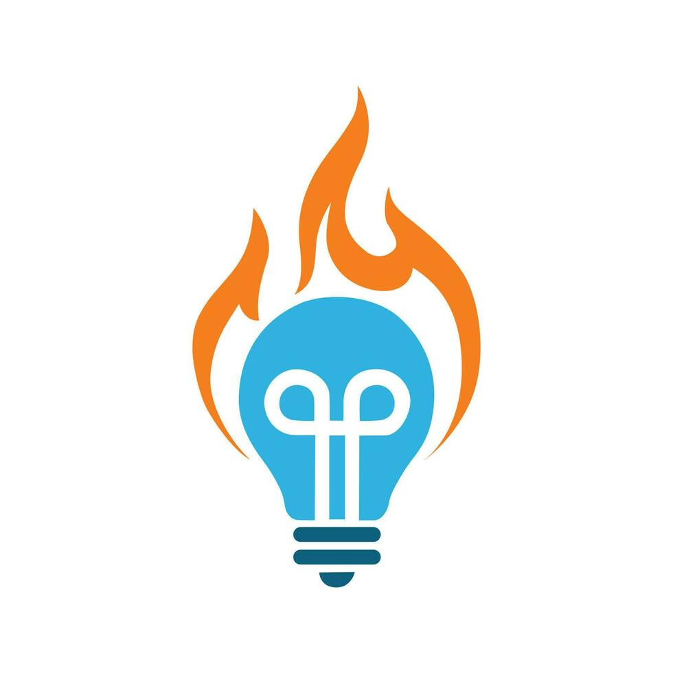 Feuer bullb Logo Vektor