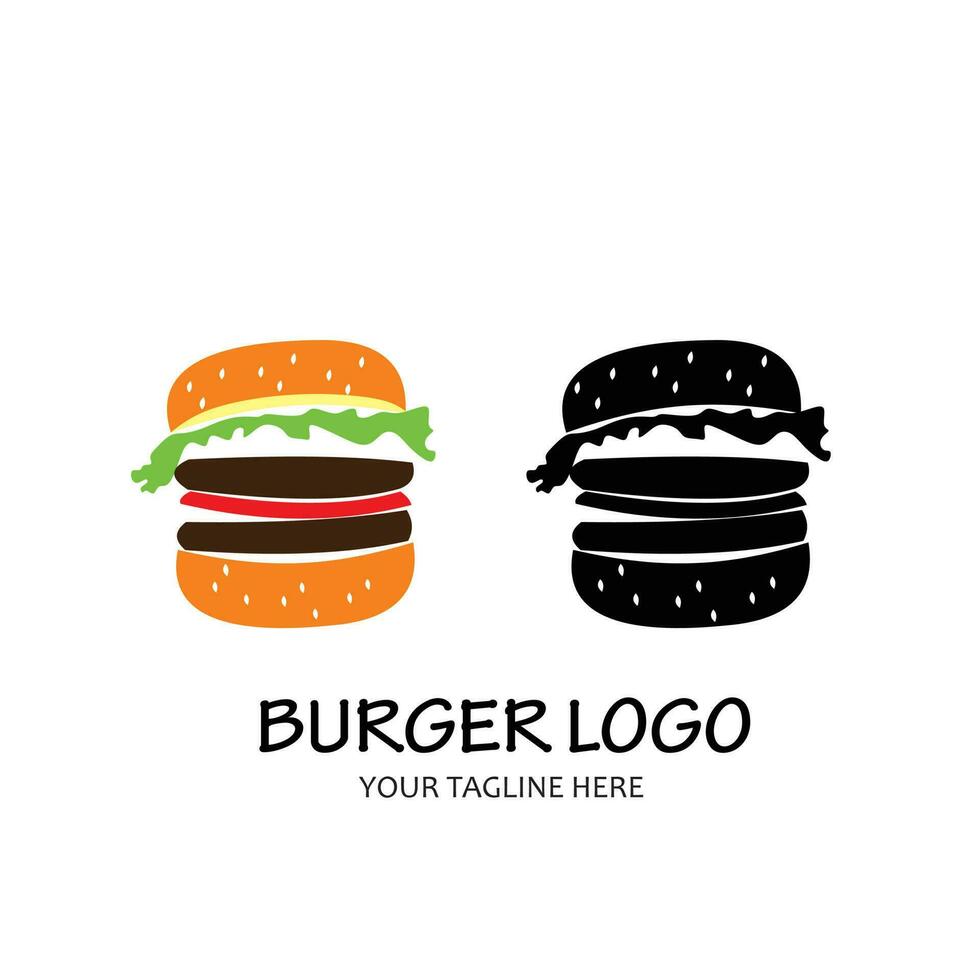 Burger Logo Sammlung einstellen vektor