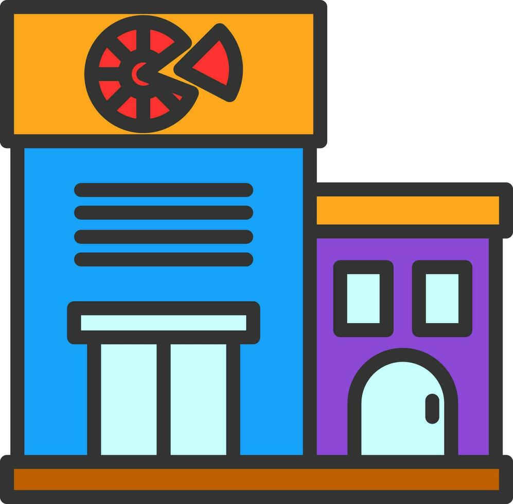 Pizza-Shop-Vektor-Icon-Design vektor