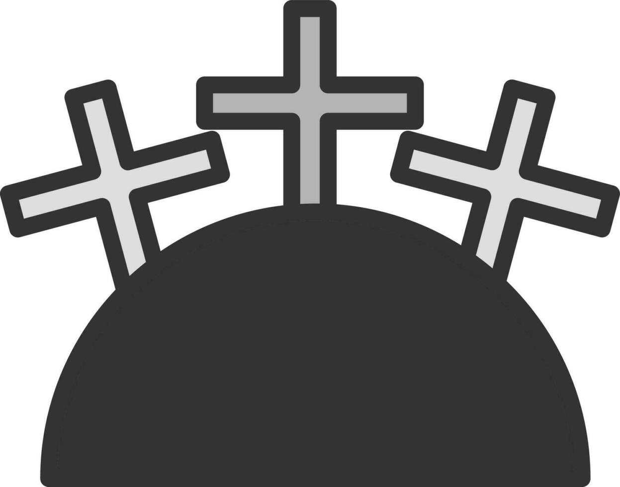 kyrkogård vektor ikon design
