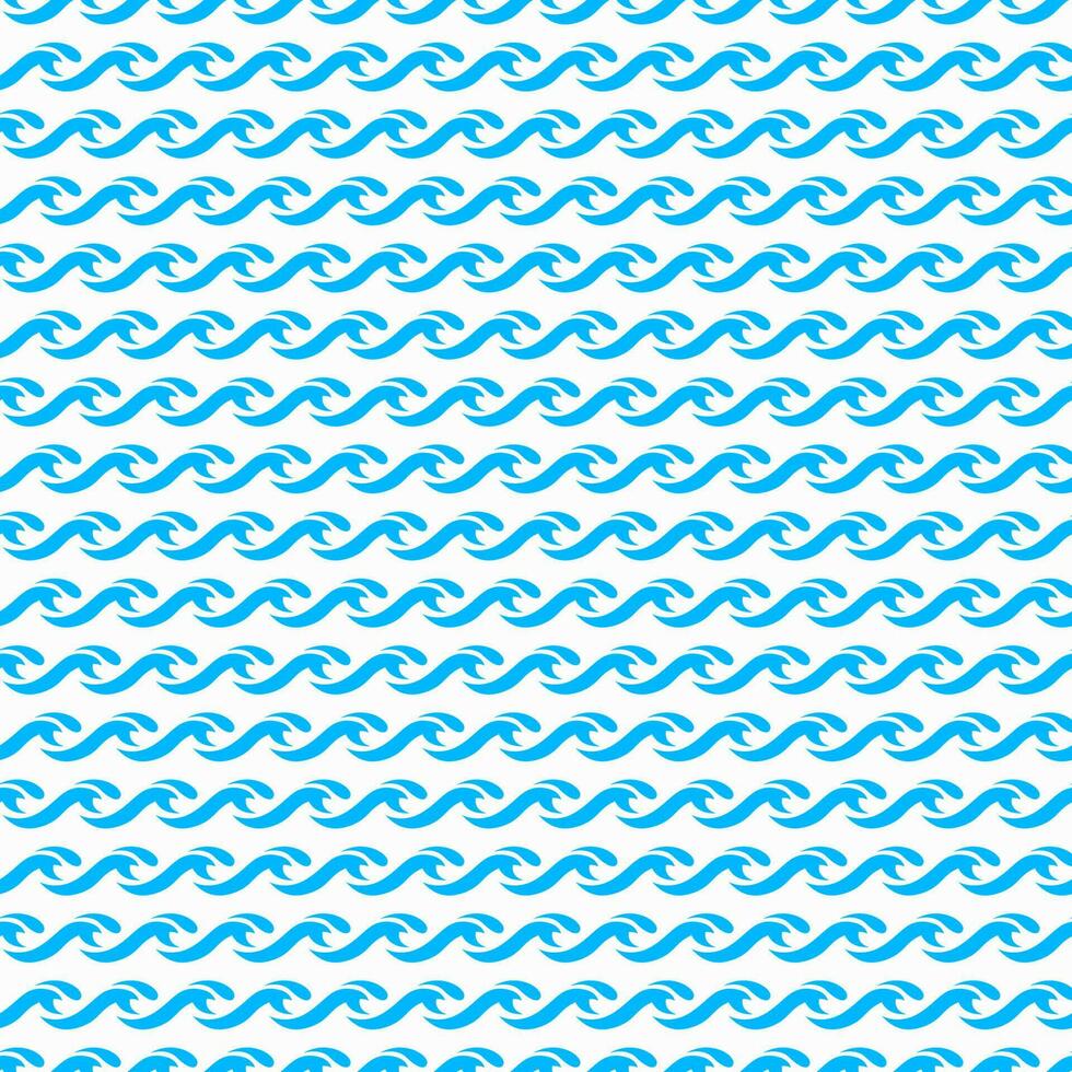 Ozean und Meer Wellen nahtlos Muster Hintergrund vektor