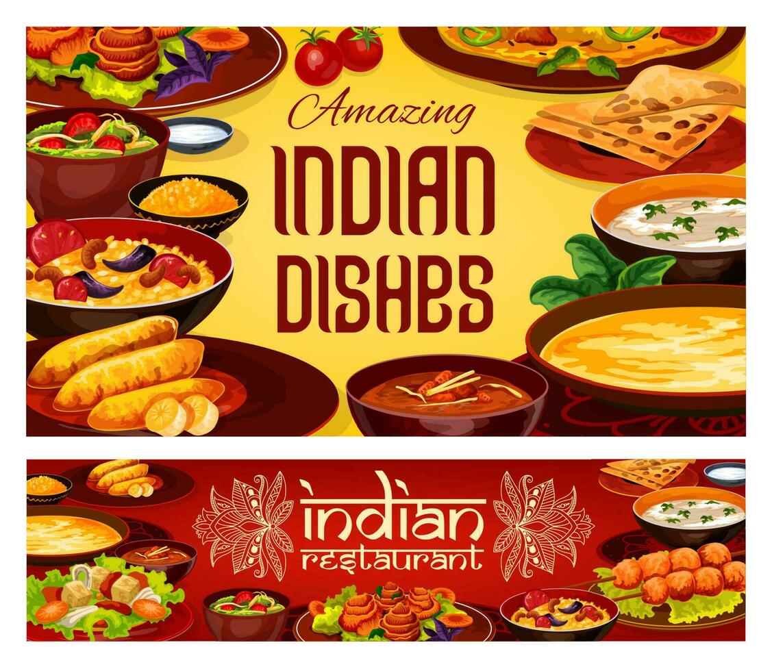 indisk mat kök, äkta mat vektor