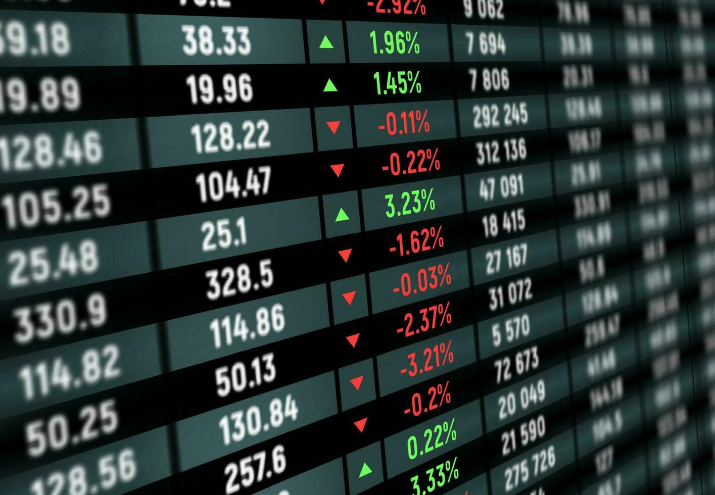 Lager Austausch Tafel mit Markt Index Graph Diagramm vektor