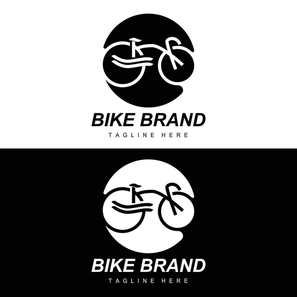 Fahrrad Logo, Fahrzeug Vektor, Fahrrad Silhouette Symbol, einfach Design Inspiration vektor